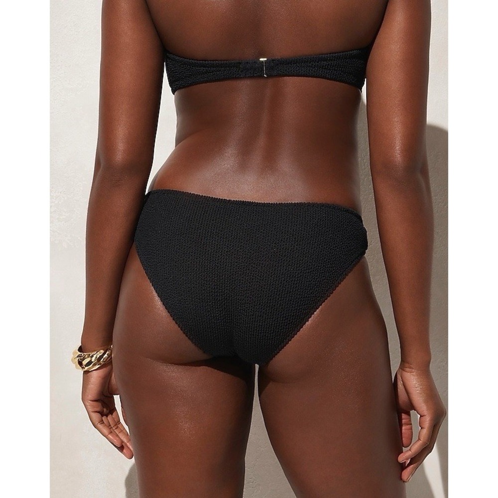 J. Crew Textured Hipster Full-Coverage Bikini Bottom Black NWT Plus Size 3X